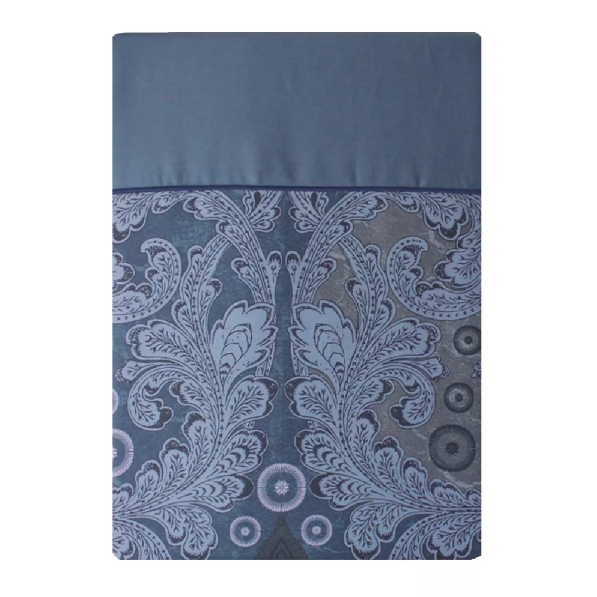 garnier thiebaut Drap plat satin de coton 120 fils/cm² coloris noir nocturne Suzie nocturne