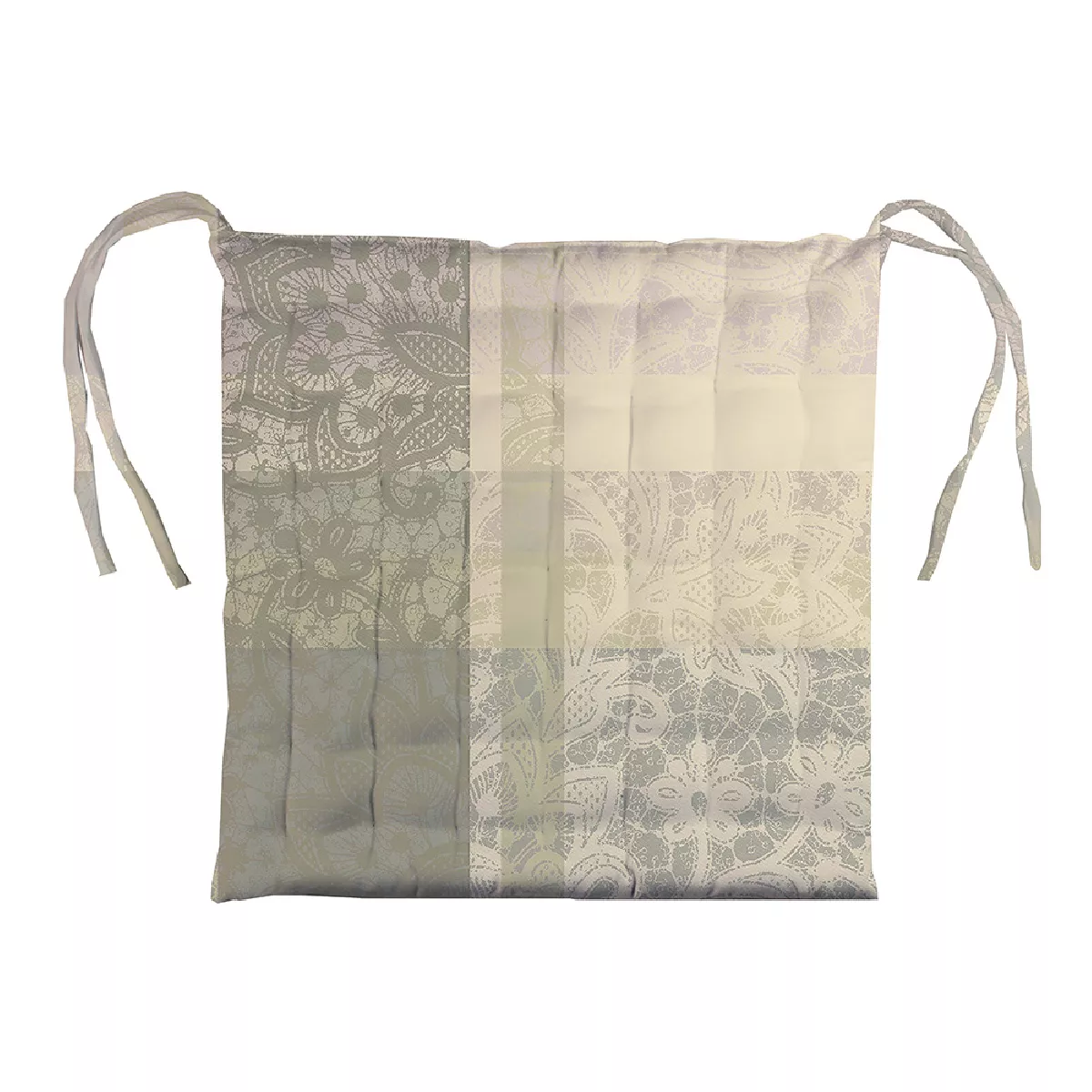 Garnier Thiebaut Galette De Chaise Pur Coton Enduit Imperméable Coloris Beige Naturel Mille Dentelles Naturel