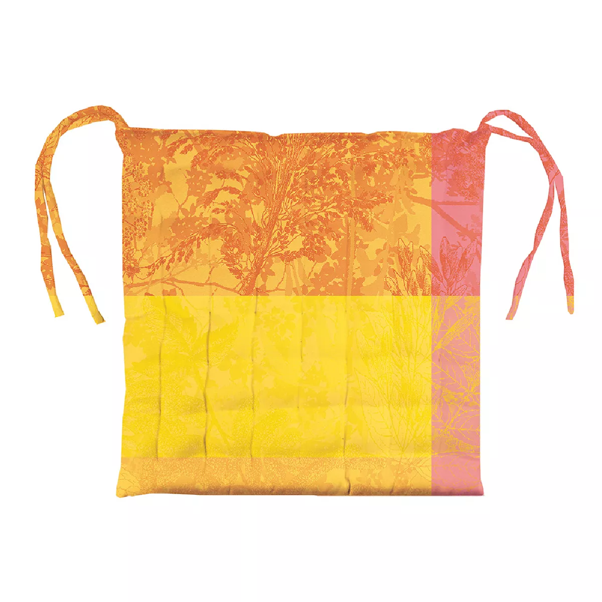 Garnier Thiebaut Galette De Chaise Pur Coton Enduit Imperméable Coloris Multicolore Chatoyant Mille Esprit Jardin Chatoyant