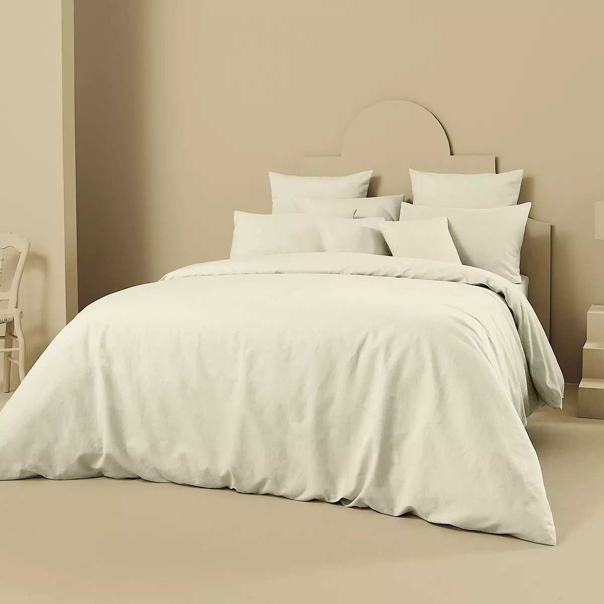 garnier thiebaut Housse de couette métis lin & coton coloris beige chanvre Le metis francais chanvre