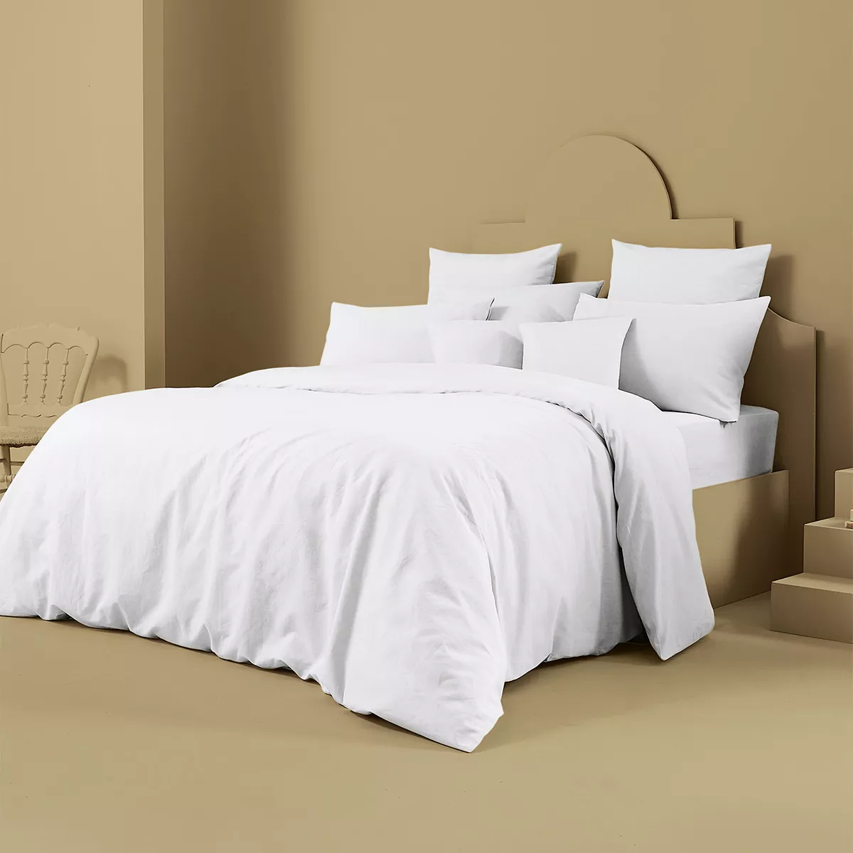 garnier thiebaut Housse de couette métis lin & coton coloris blanc neige Le metis francais neige