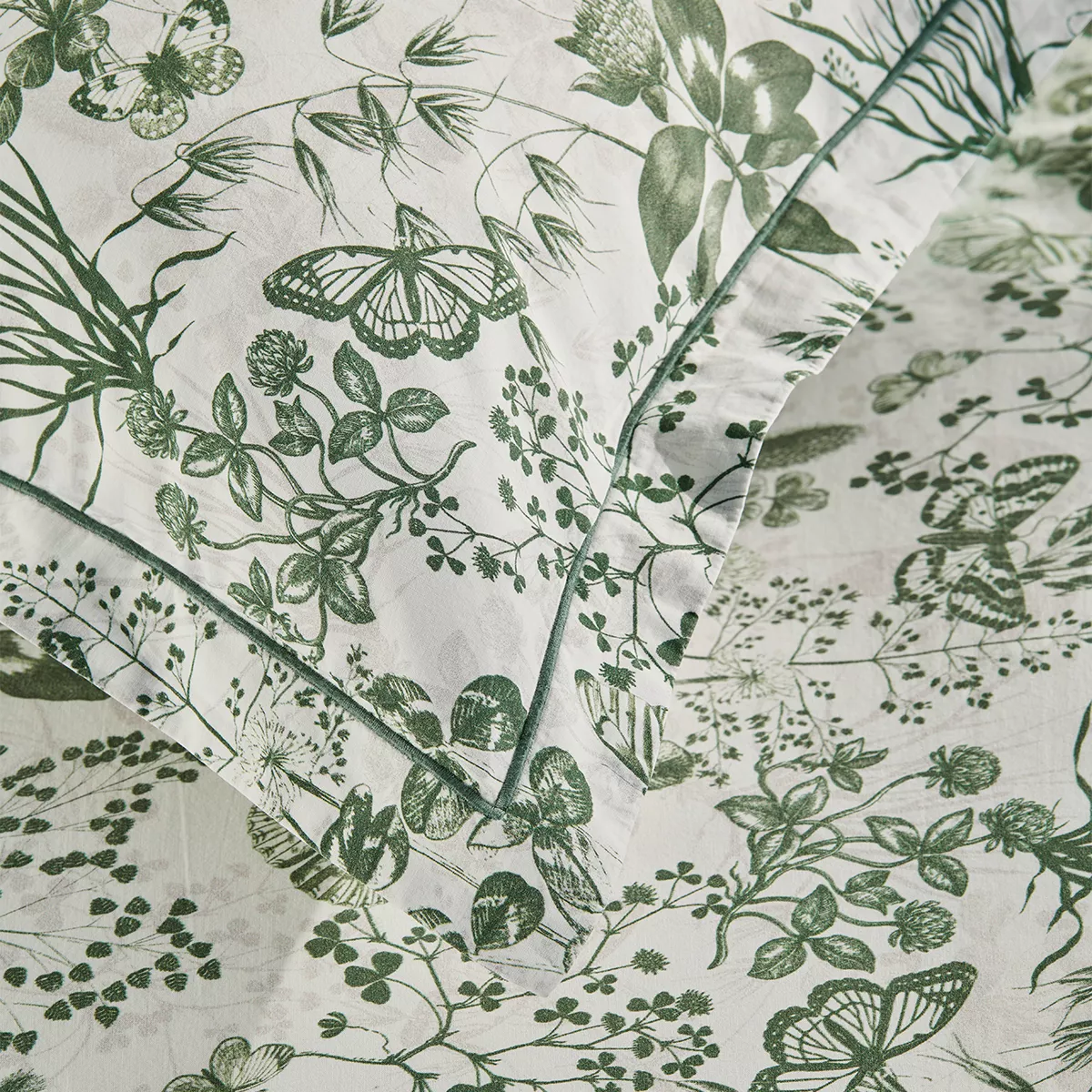 Garnier Thiebaut Housse De Couette Percale De Coton 80 Fils/cm² Coloris Blanc Naturel Trefles Naturel