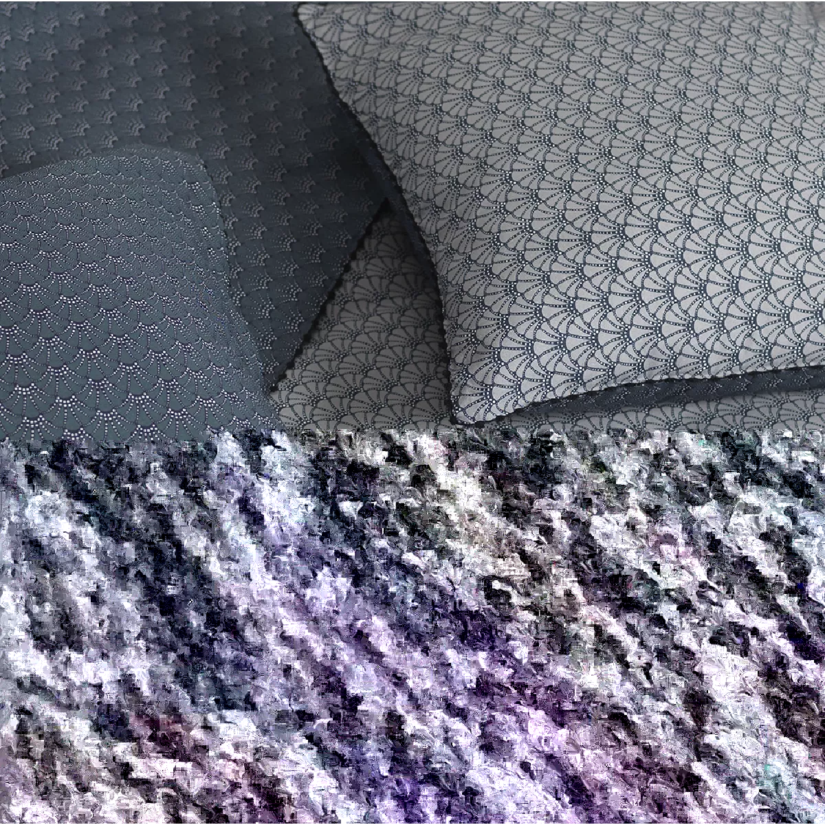 Garnier Thiebaut Housse De Couette Percale De Coton 80 Fils/cm² Coloris Bleu Givre Osaka Givre