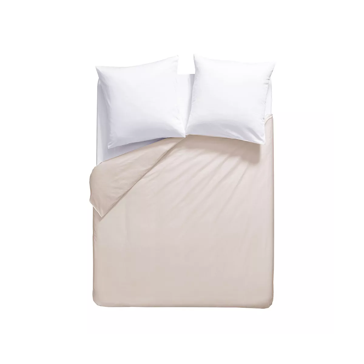 Garnier Thiebaut Housse De Couette Percale De Coton 90 Fils/cm² Coloris Beige Lin Olana Lin