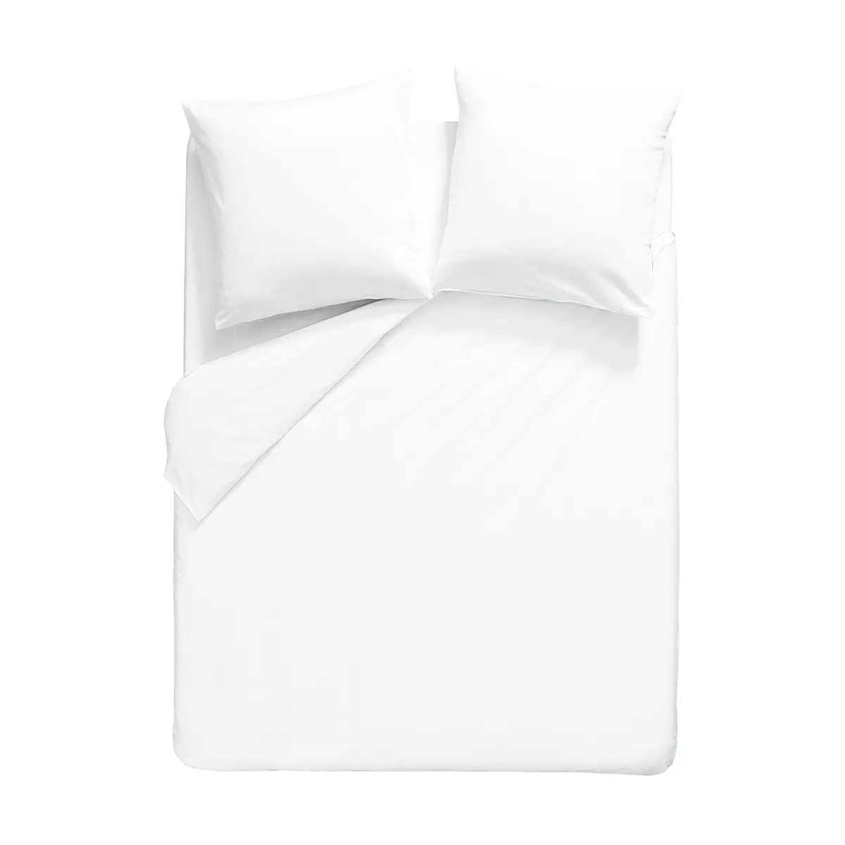 Garnier Thiebaut Housse De Couette Percale De Coton 90 Fils/cm² Coloris Blanc Blanc Olana Blanc