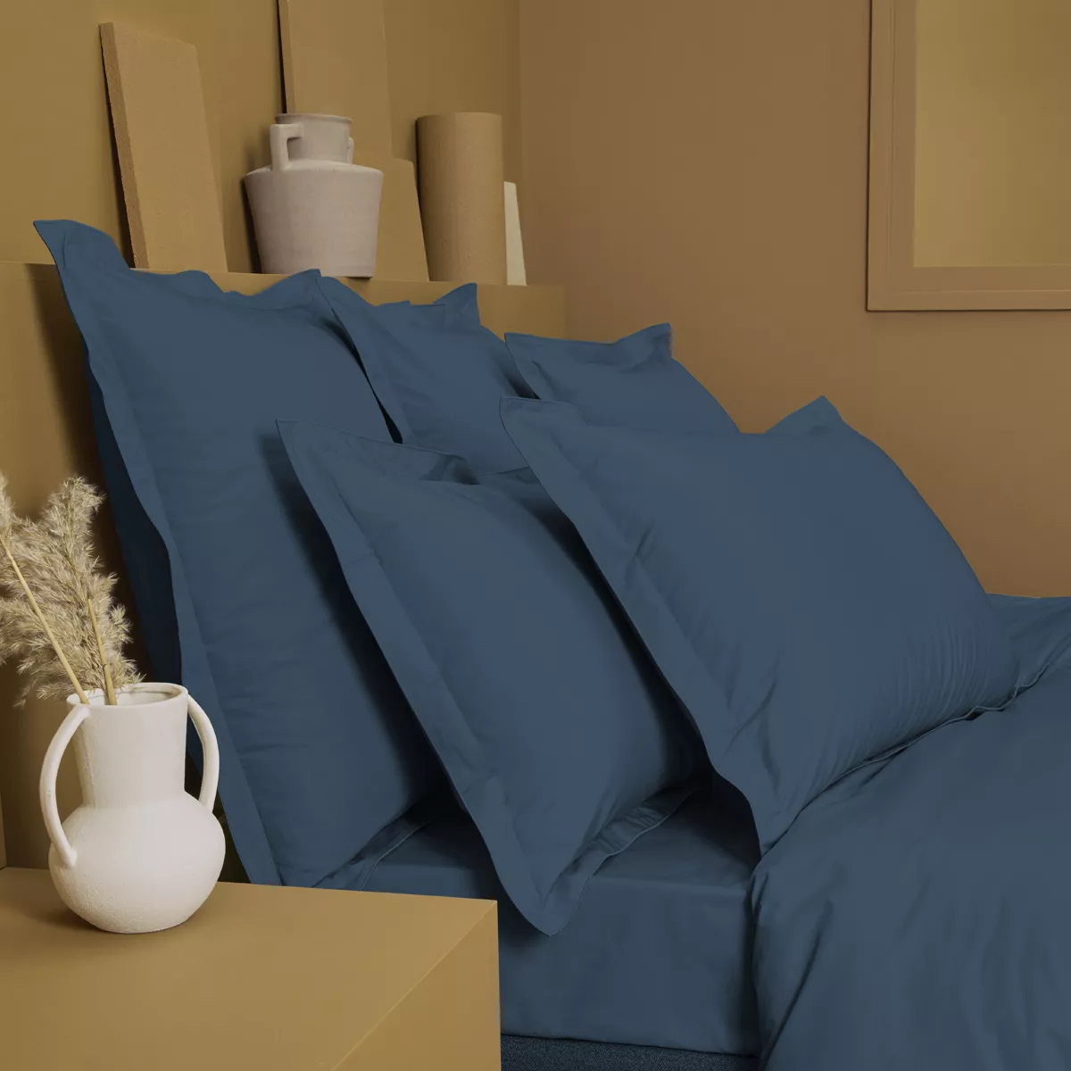 Garnier Thiebaut Housse De Couette Percale De Coton 90 Fils/cm² Coloris Bleu Ocean Olana Ocean