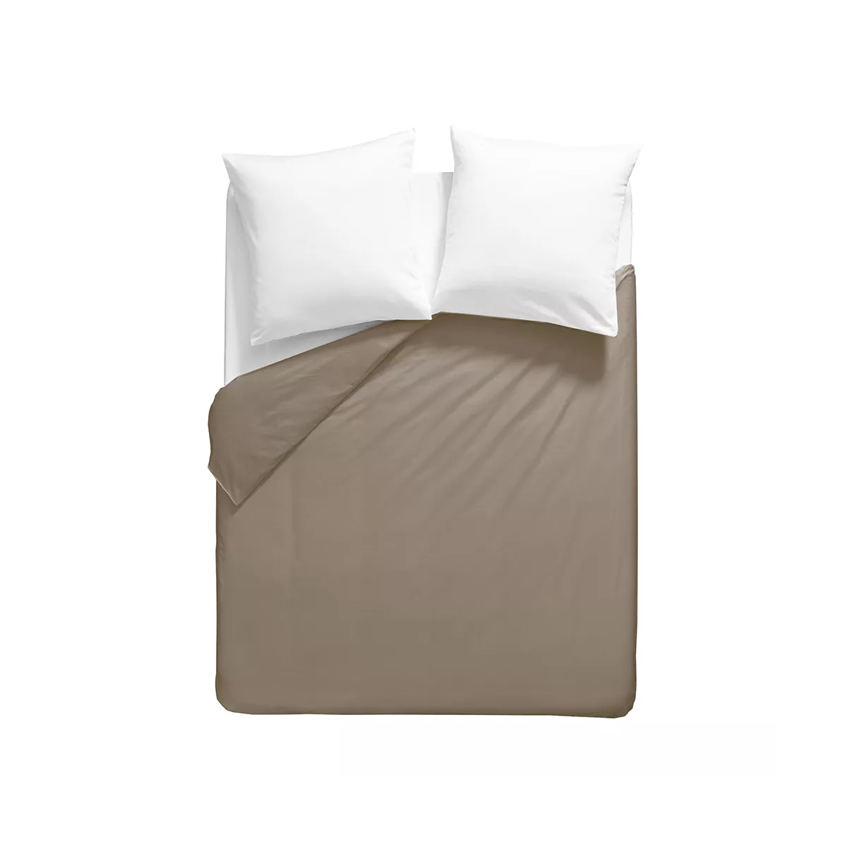 Garnier Thiebaut Housse De Couette Percale De Coton 90 Fils/cm² Coloris Brun Pin Olana Pin