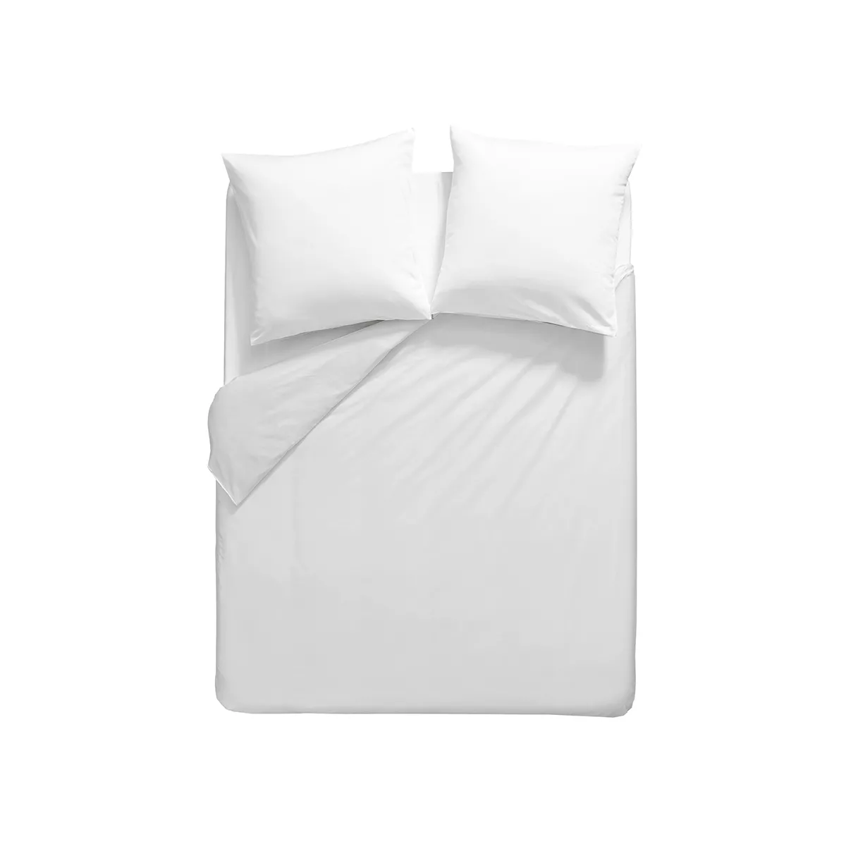 Garnier Thiebaut Housse De Couette Percale De Coton 90 Fils/cm² Coloris Gris Platine Olana Platine