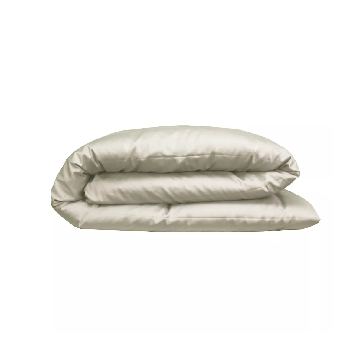 Garnier Thiebaut Housse De Couette Satin De Coton 120 Fils/cm² Coloris Ivoire Angora Ava Uni Angora