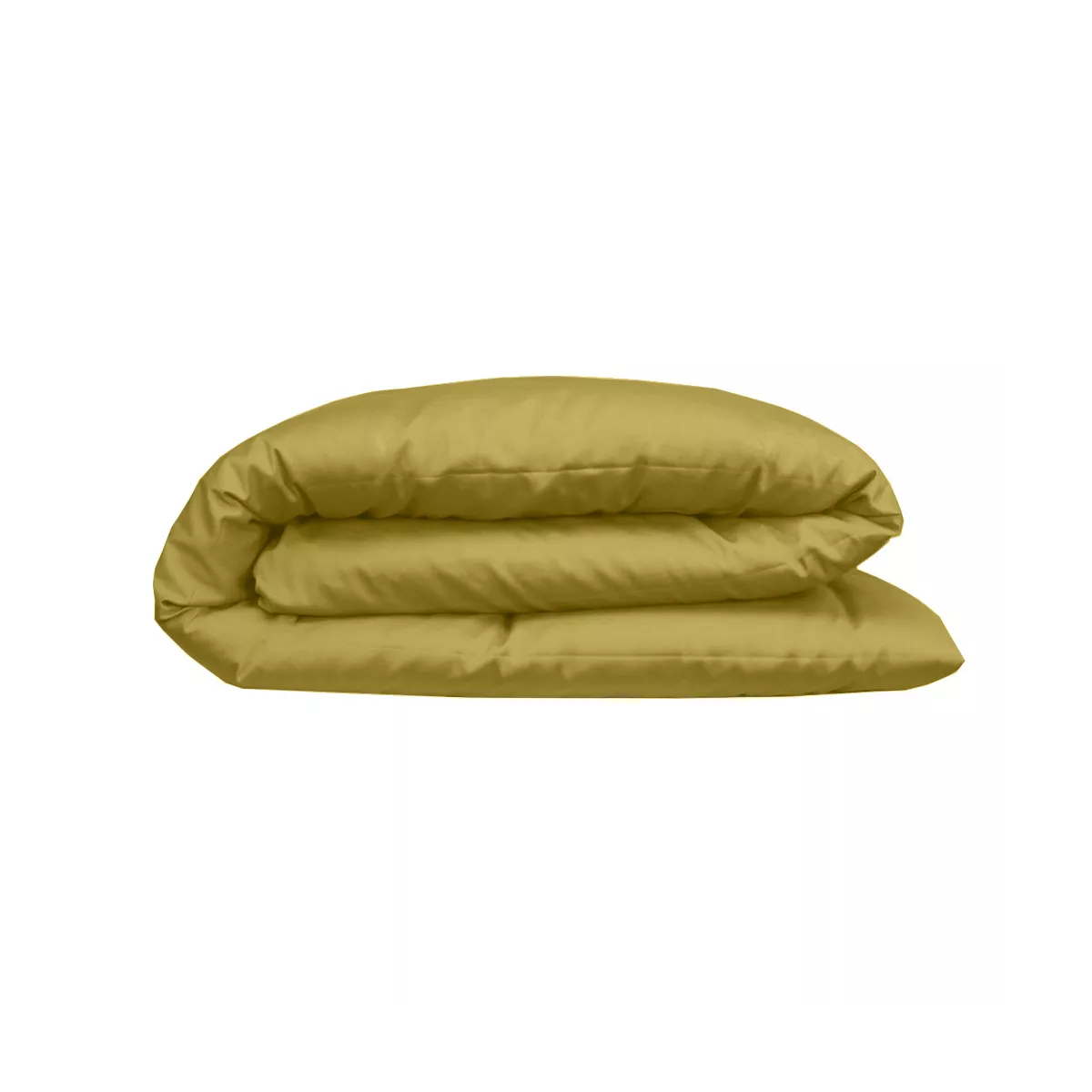 Garnier Thiebaut Housse De Couette Satin De Coton 120 Fils/cm² Coloris Or Curry Ava Uni Curry