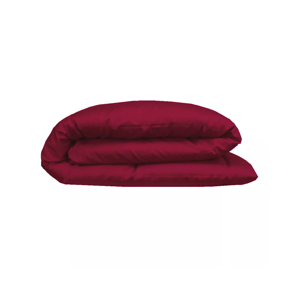Garnier Thiebaut Housse De Couette Satin De Coton 120 Fils/cm² Coloris Rouge Dahlia Ava Uni Dahlia