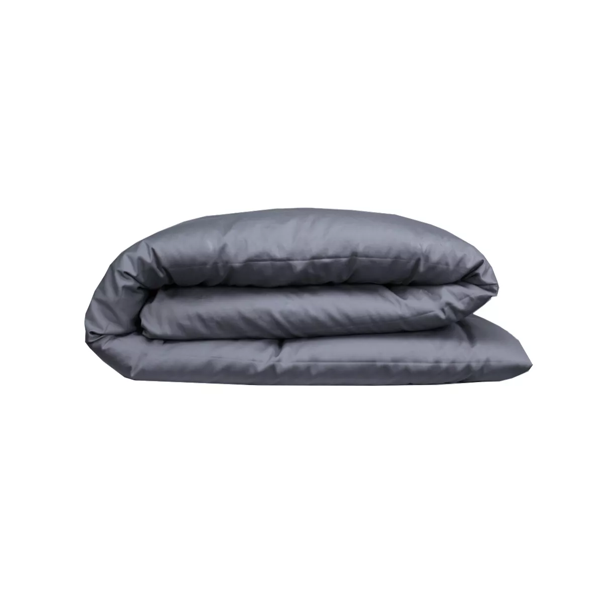 Garnier Thiebaut Housse De Couette Satin De Coton 120 Fils/cm² Coloris Anthracite Titane Ava Uni Titane