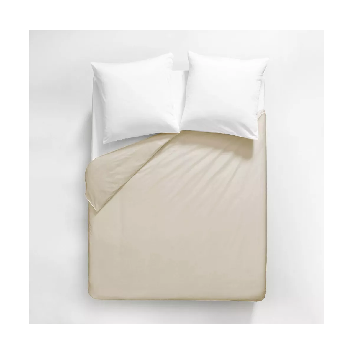 Garnier Thiebaut Housse De Couette Satin De Coton 120 Fils/cm² Coloris Brun Camel Ava Uni Camel