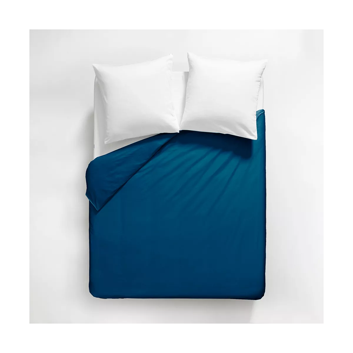 Garnier Thiebaut Housse De Couette Satin De Coton 120 Fils/cm² Coloris Vert Crepuscule Ava Uni Crepuscule