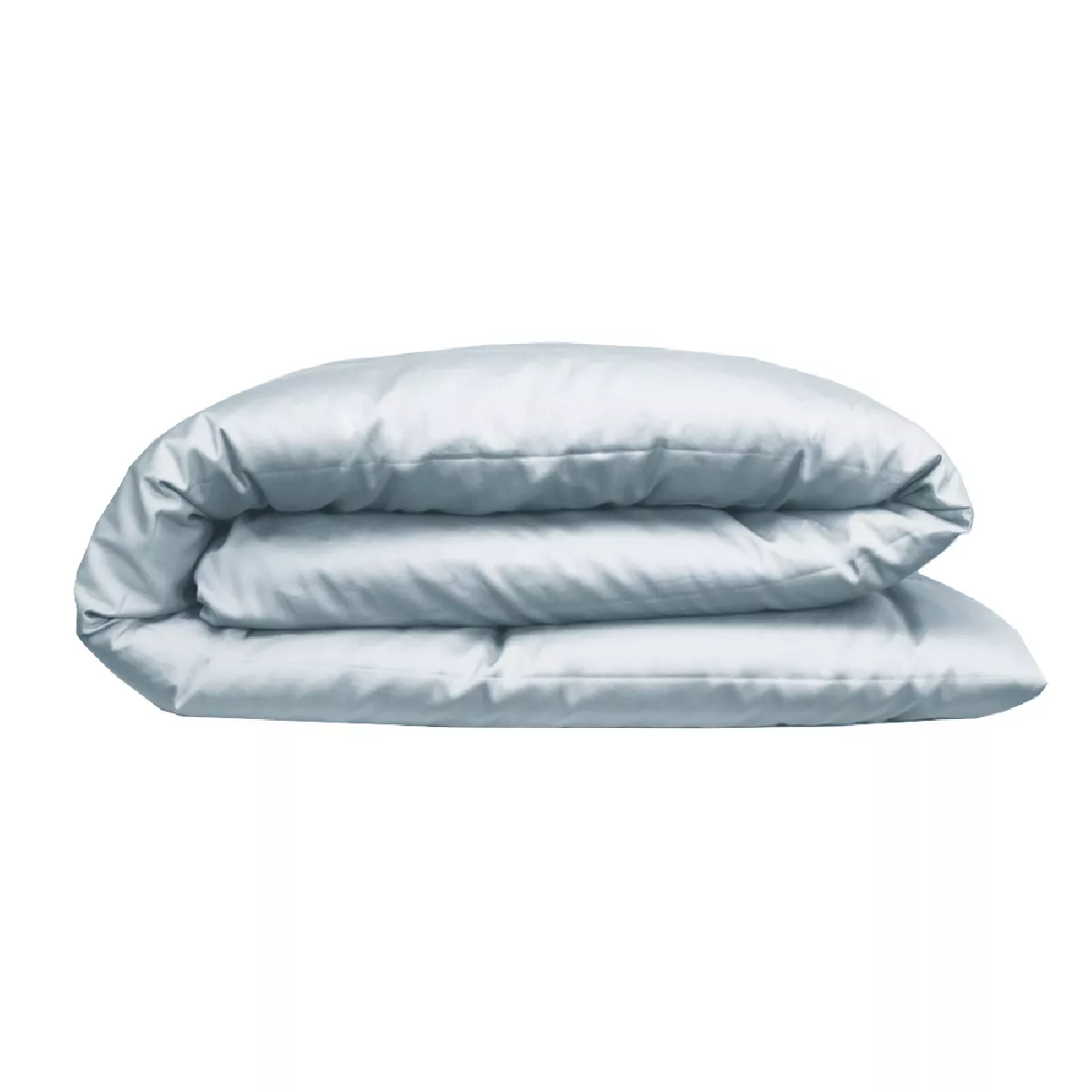 Garnier Thiebaut Housse De Couette Satin De Coton 120 Fils/cm² Coloris Gris Glacier Ava Uni Glacier