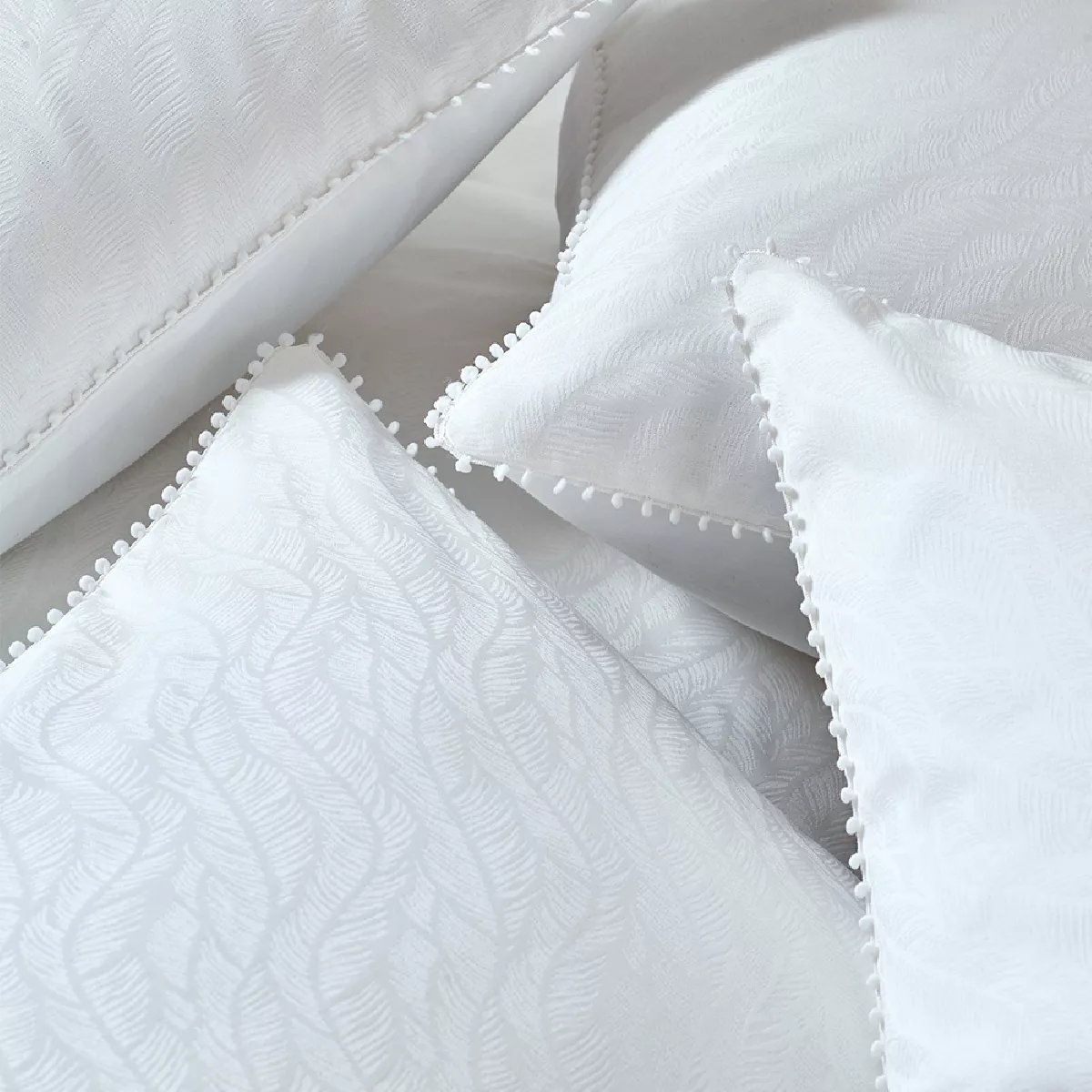 Garnier Thiebaut Housse De Couette Satin De Coton Coloris Blanc Blanc Alula Blanc