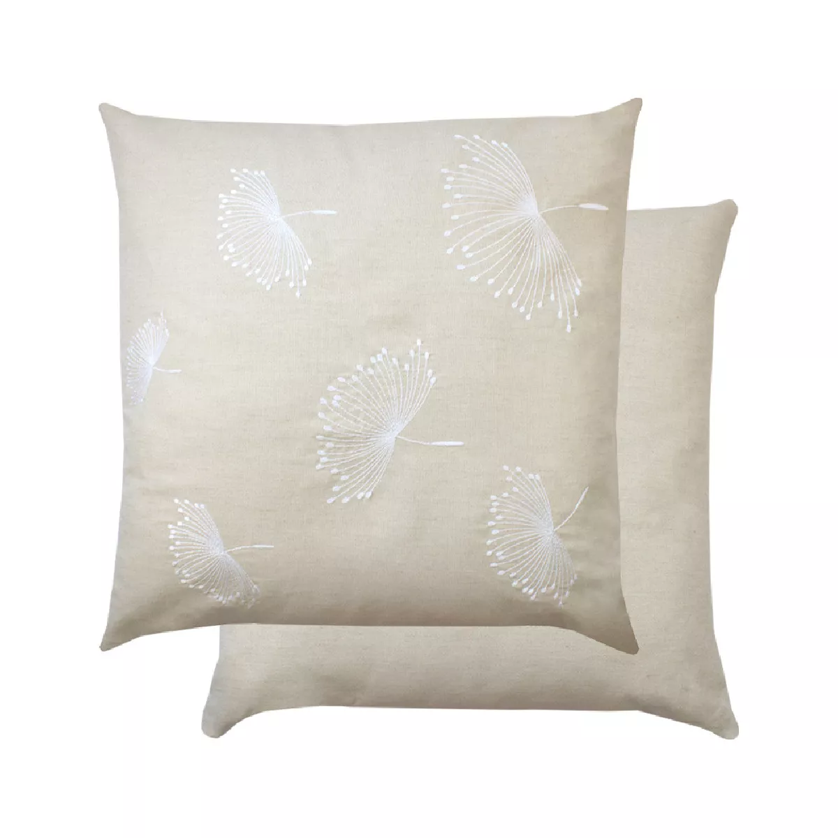 Garnier Thiebaut Housse De Coussin Métis Lin & Coton Lavé Coloris Beige Naturel Brise D'ete Naturel