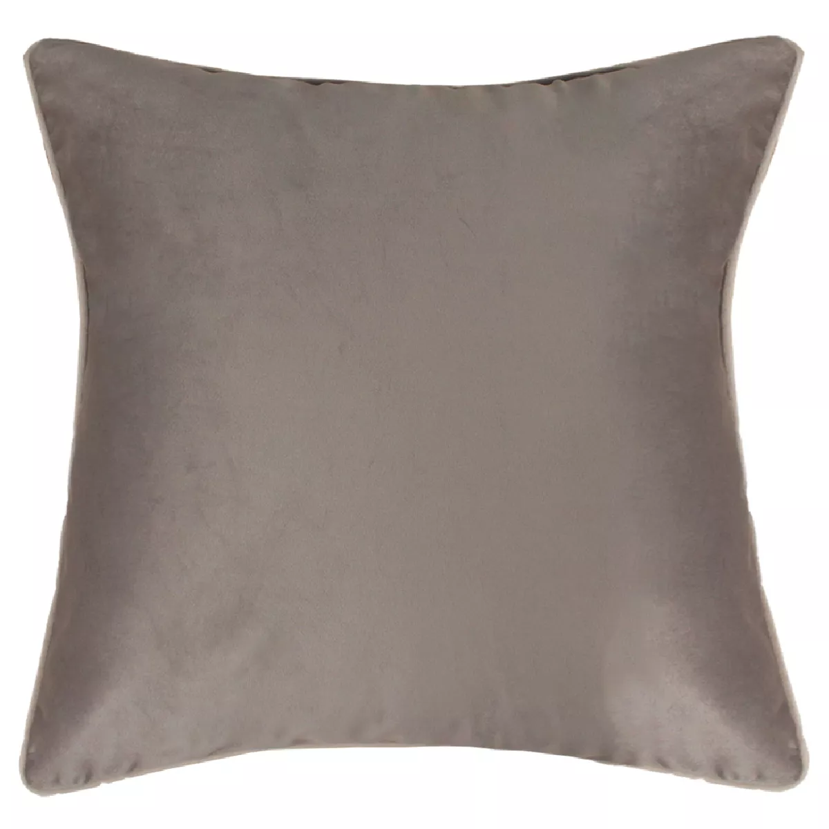 Garnier Thiebaut Housse De Coussin Polyester Antitache Déperlant Coloris Brun Taupe-latte Velours Uni Taupe-latte