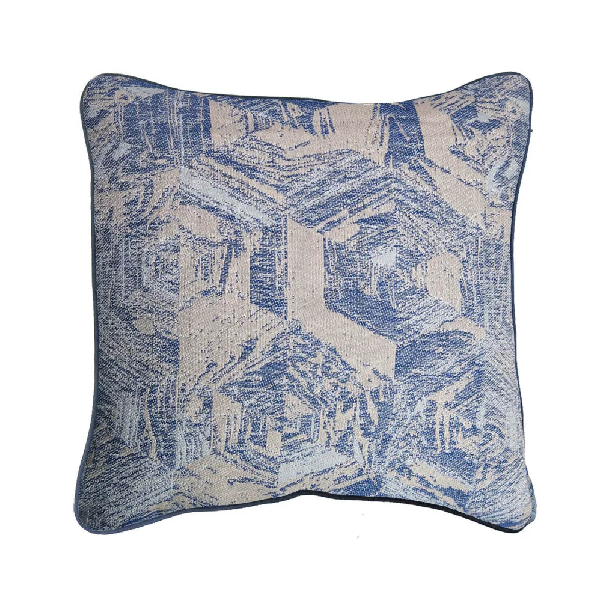 garnier thiebaut Housse de coussin pur coton coloris bleu blue Oak blue