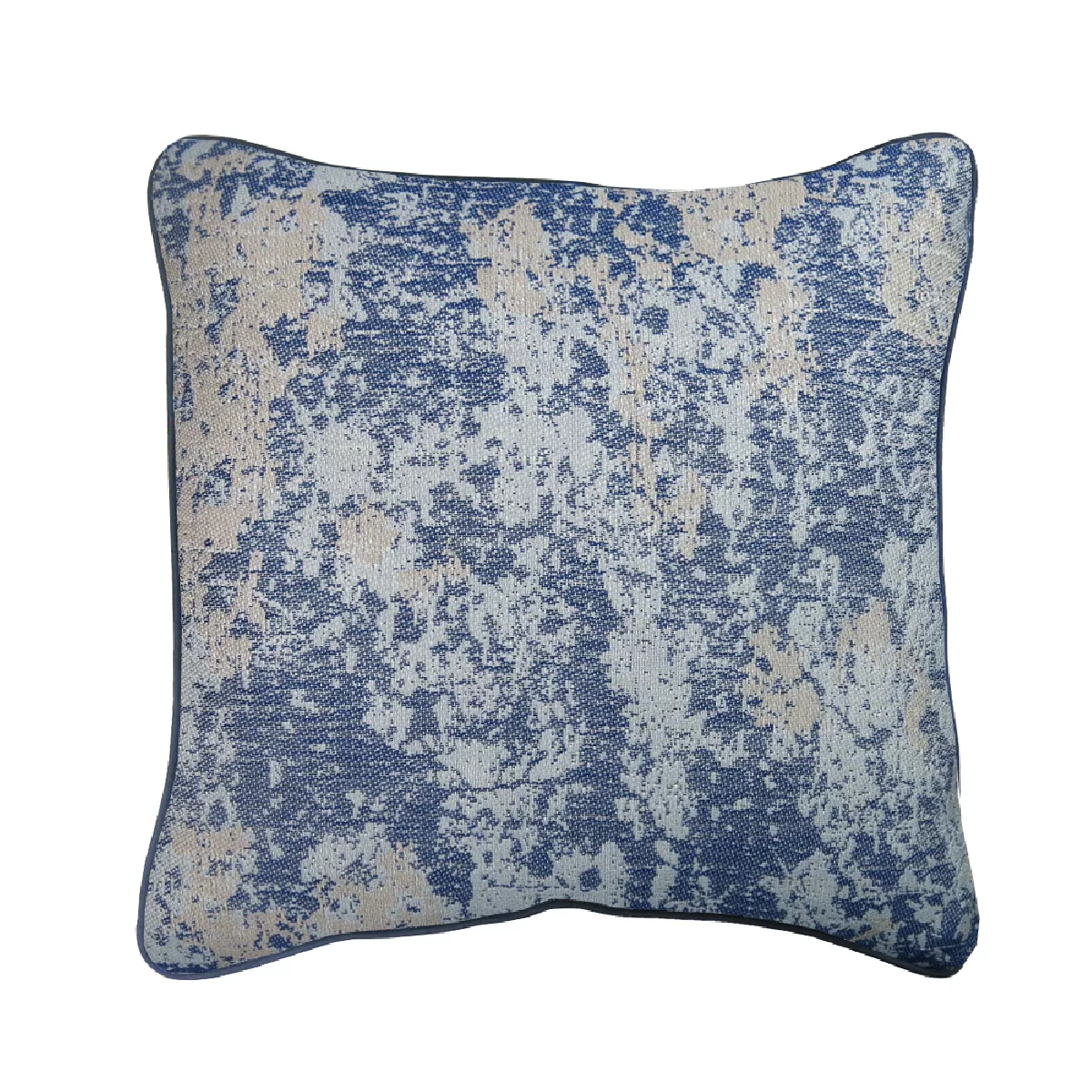 garnier thiebaut Housse de coussin pur coton coloris bleu blue Oxyd blue