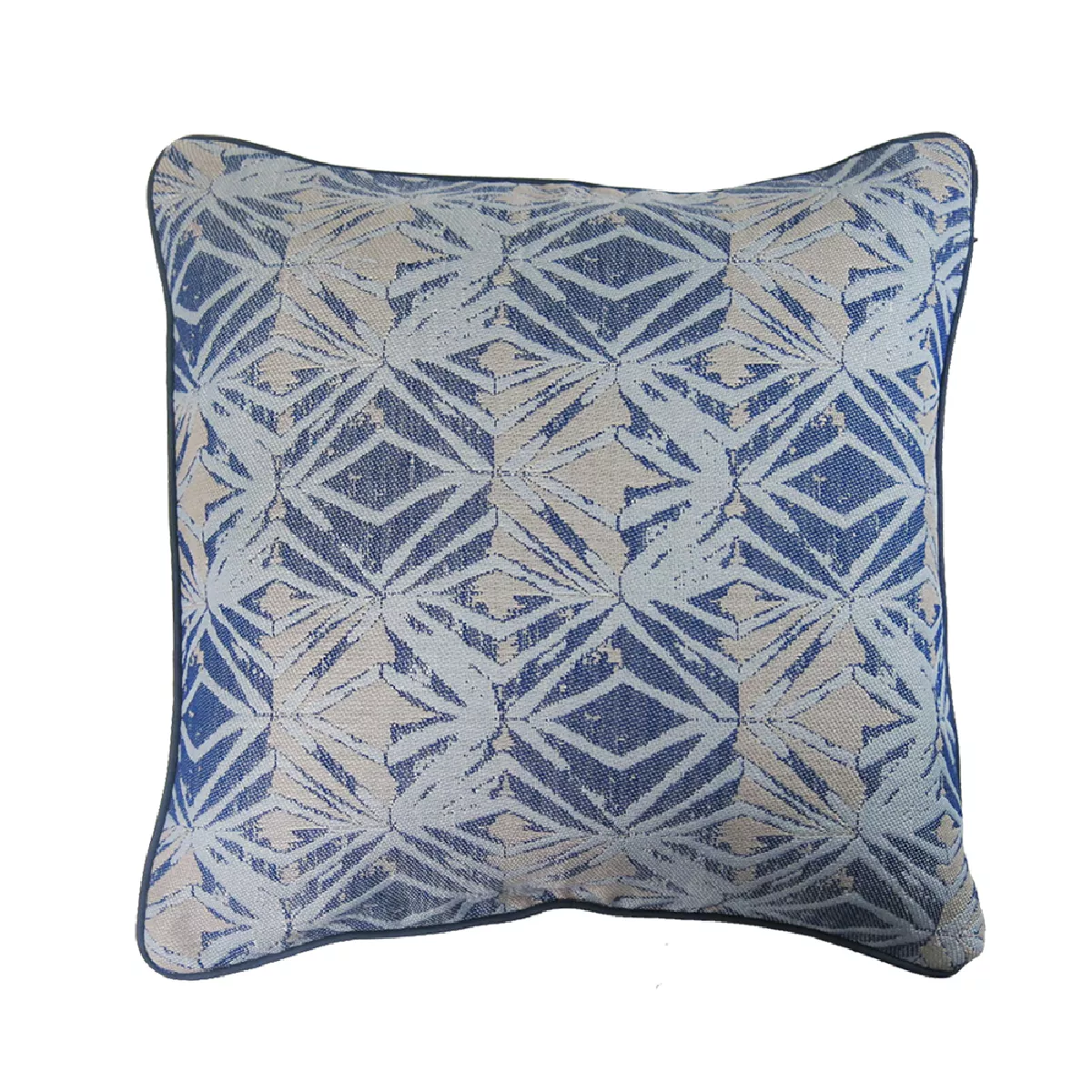 garnier thiebaut Housse de coussin pur coton coloris bleu blue Prismes blue