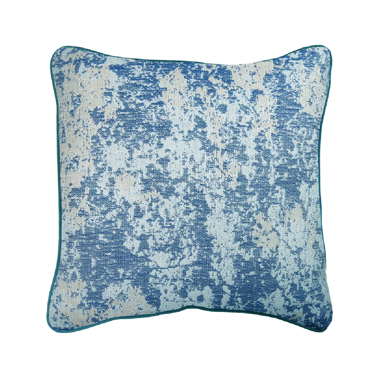 garnier thiebaut Housse de coussin pur coton coloris bleu turquoise Oxyd turquoise