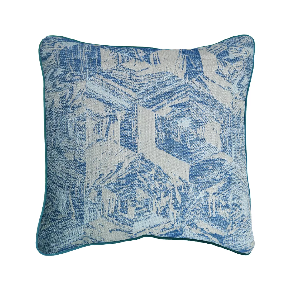 garnier thiebaut Housse de coussin pur coton coloris bleu turquoise Oak turquoise
