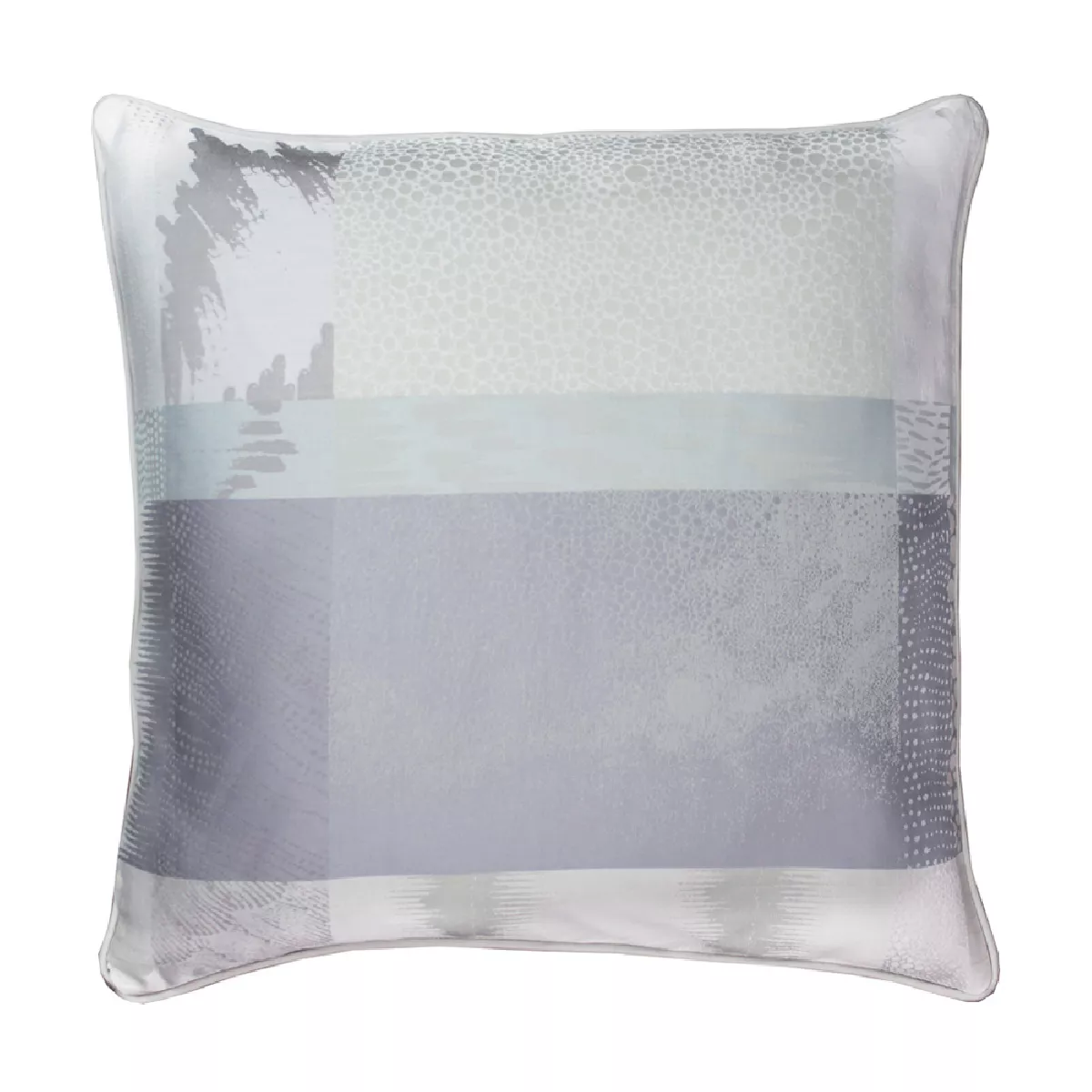 garnier thiebaut Housse de coussin pur coton coloris gris vapeur Mille matieres vapeur