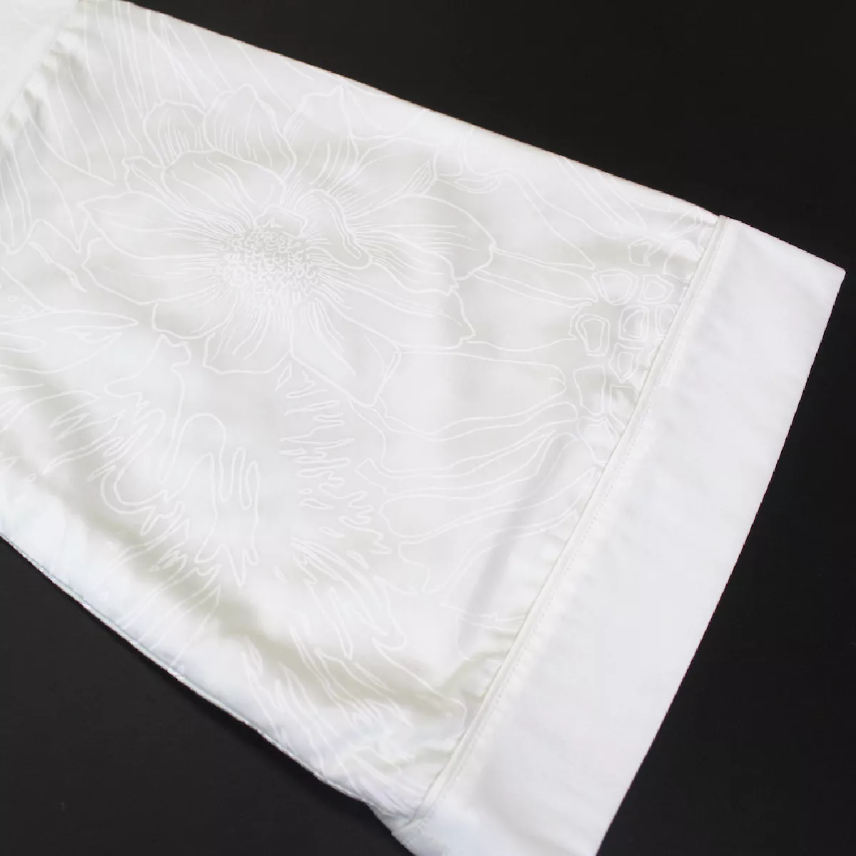 Garnier Thiebaut Kimono Long Satin De Coton 120 Fils/cm² Coloris Blanc White Flower Power White