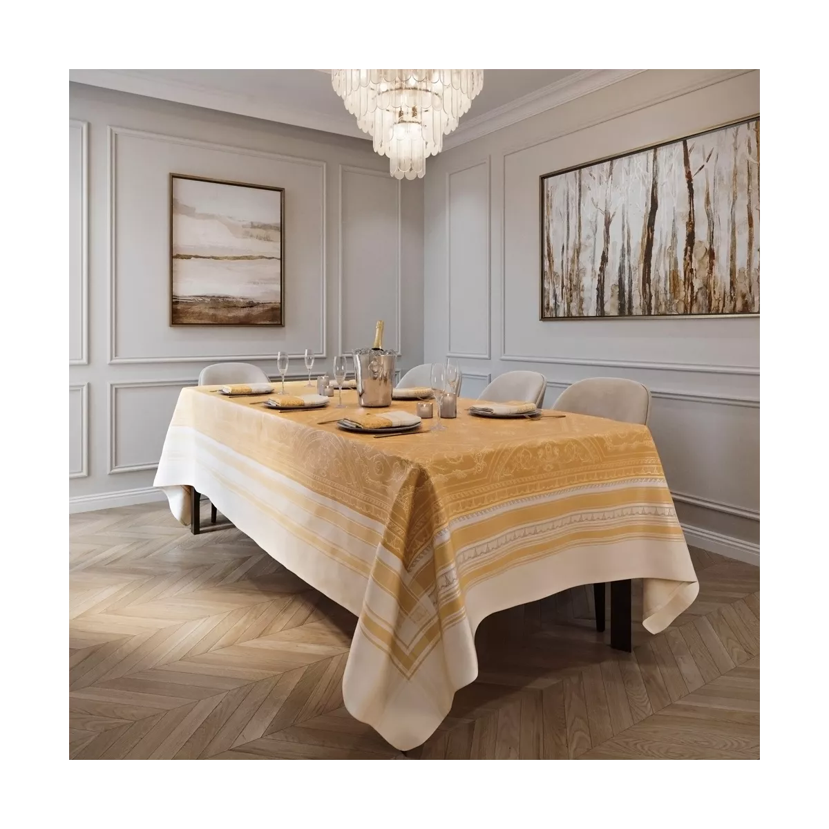 garnier thiebaut Linge de table coton & autres fibres or reflets d or Modèle galerie royale reflets d or