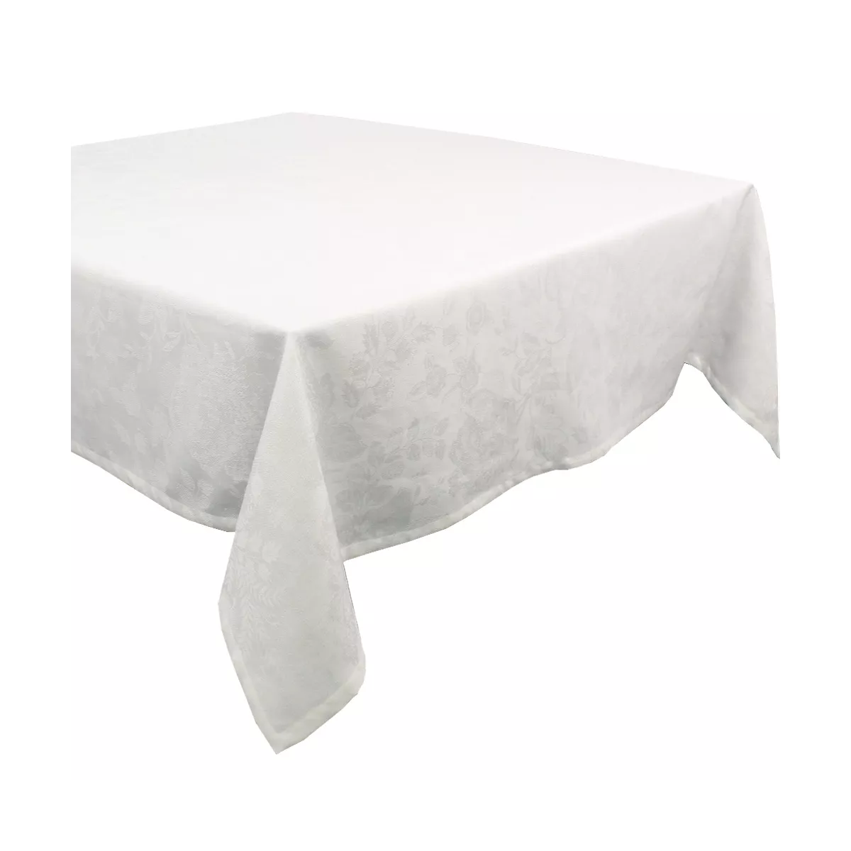 Garnier Thiebaut Linge De Table Métis Lin & Coton Antitache Déperlant Blanc Blanc Modèle Mille Giverny Blanc