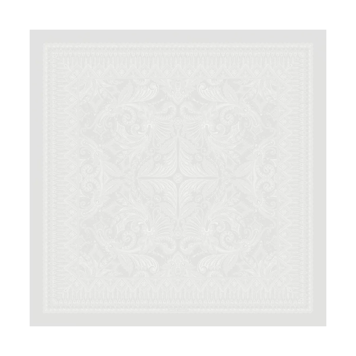 Garnier Thiebaut Linge De Table Pur Coton Antitache Déperlant Gris Perle Modèle Grace Perle