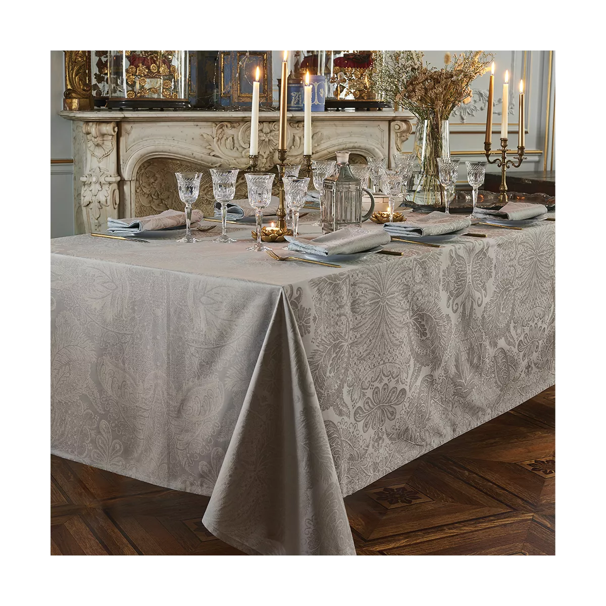 garnier thiebaut Linge de table pur coton beige beige Modèle mille isaphire beige