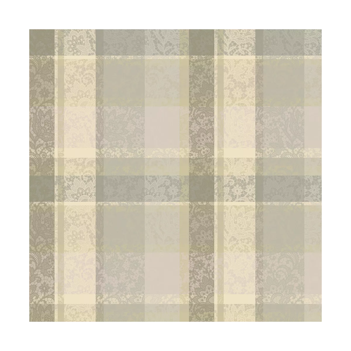 Garnier Thiebaut Linge De Table Pur Coton Beige Naturel Modèle Mille Dentelles Naturel