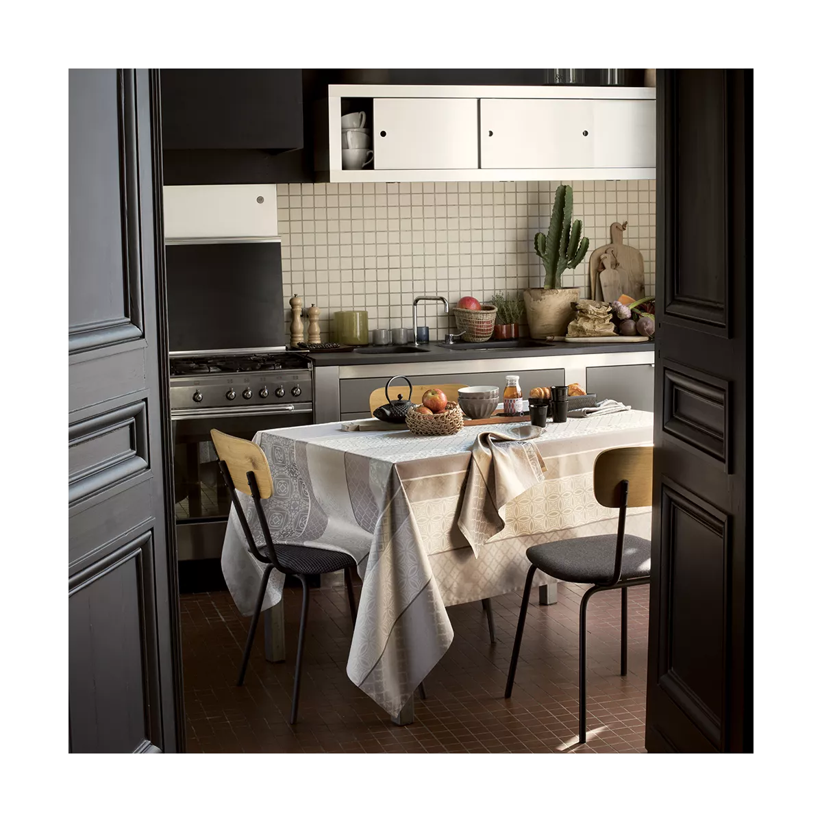 garnier thiebaut Linge de table pur coton beige naturel Modèle mille bastides naturel