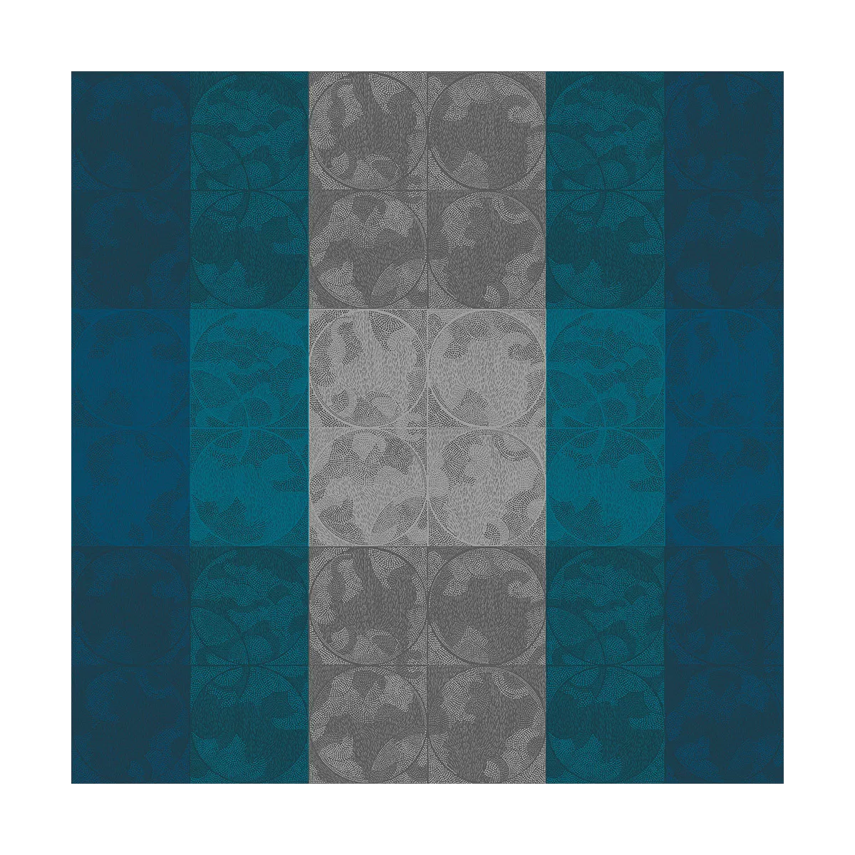 Garnier Thiebaut Linge De Table Pur Coton Bleu Nocturne Modèle Mille Spheres Nocturne