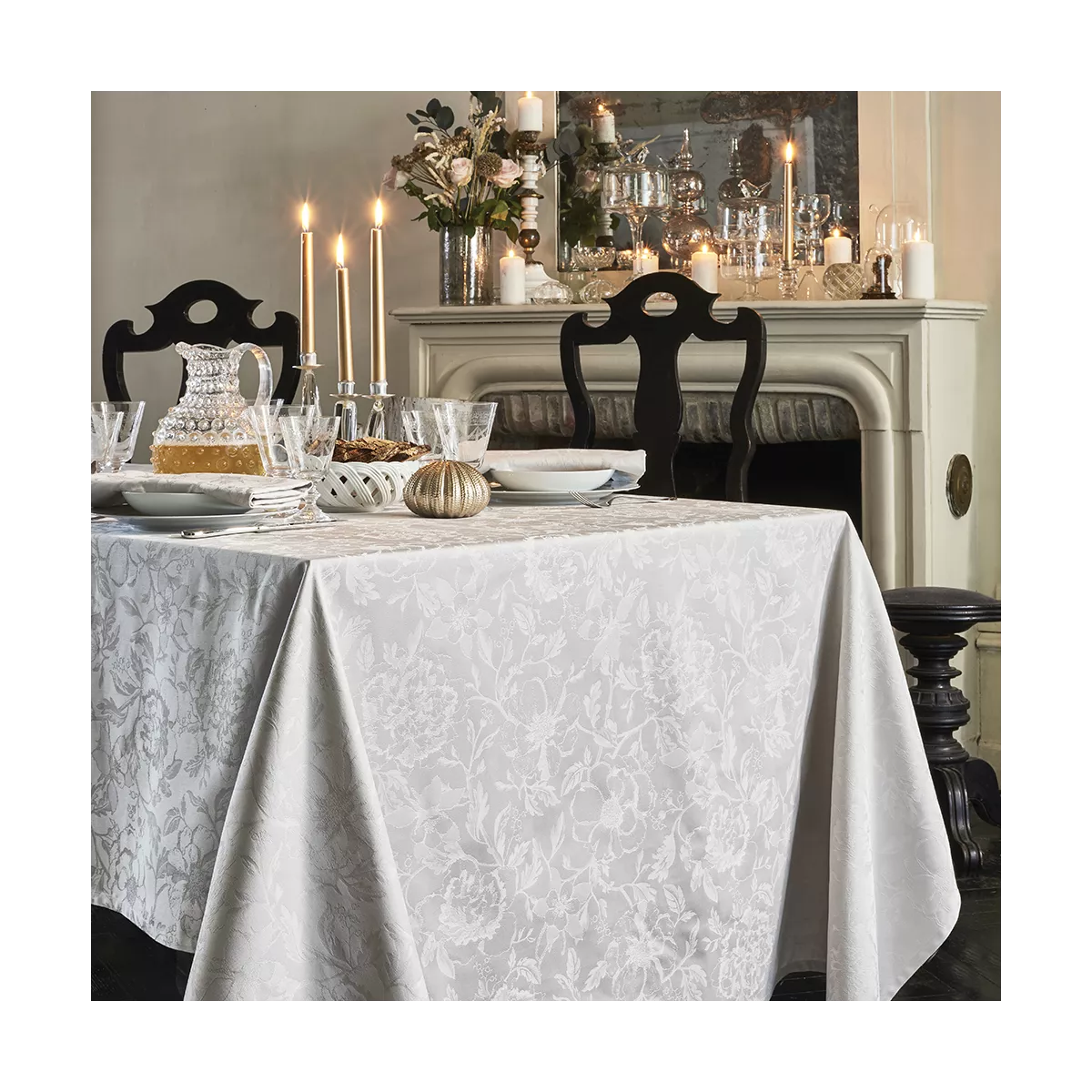 Garnier Thiebaut Linge De Table Pur Coton Enduit Imperméable Uni Modèle Mille Charmes Uni