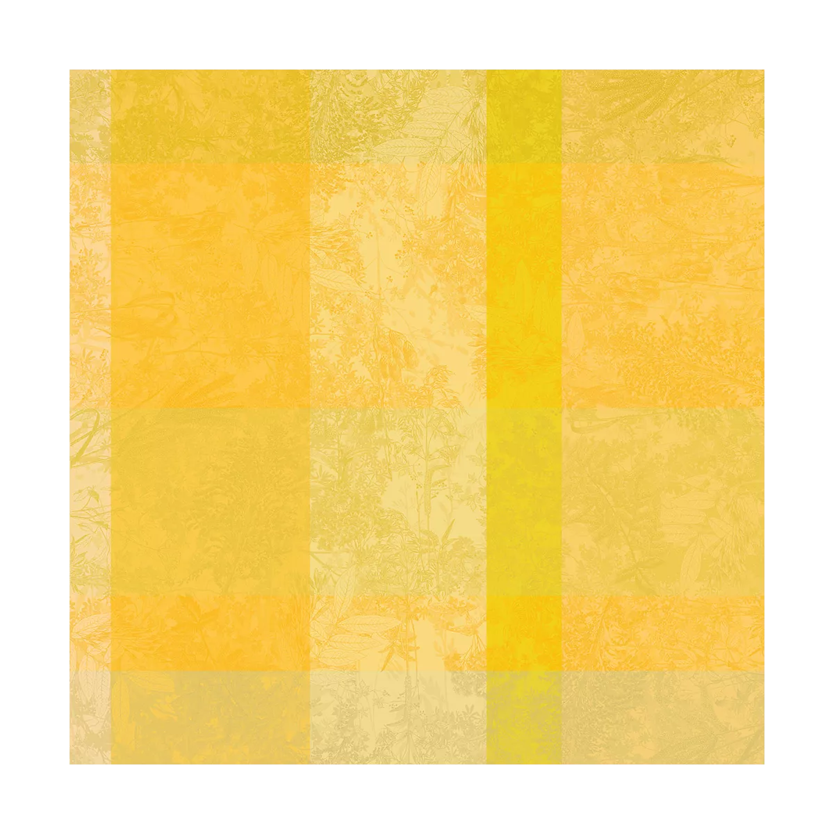 Garnier Thiebaut Linge De Table Pur Coton Jaune Solaire Modèle Mille Esprit Jardin Solaire