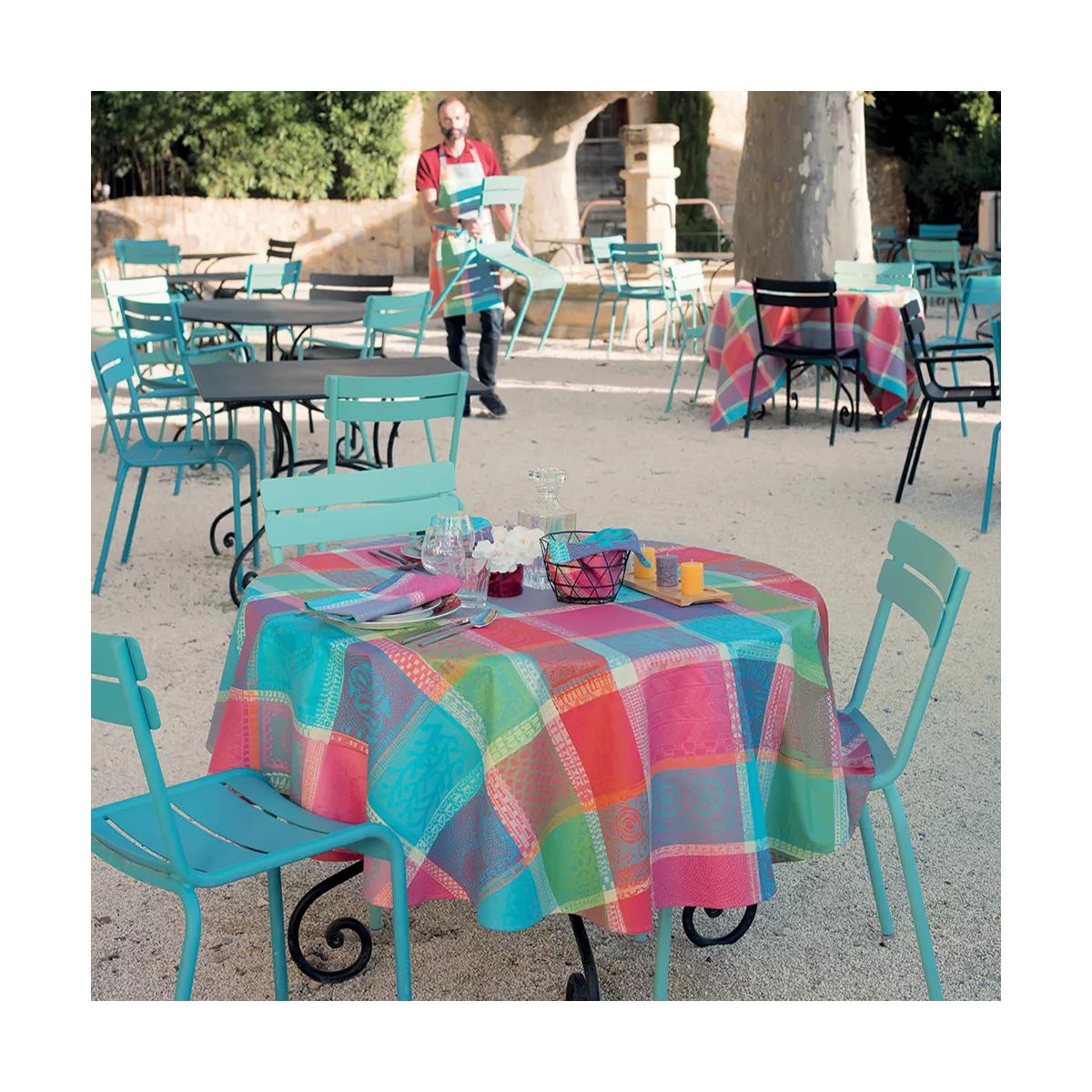 garnier thiebaut Linge de table pur coton multicolore cocktail Modèle mille wax cocktail