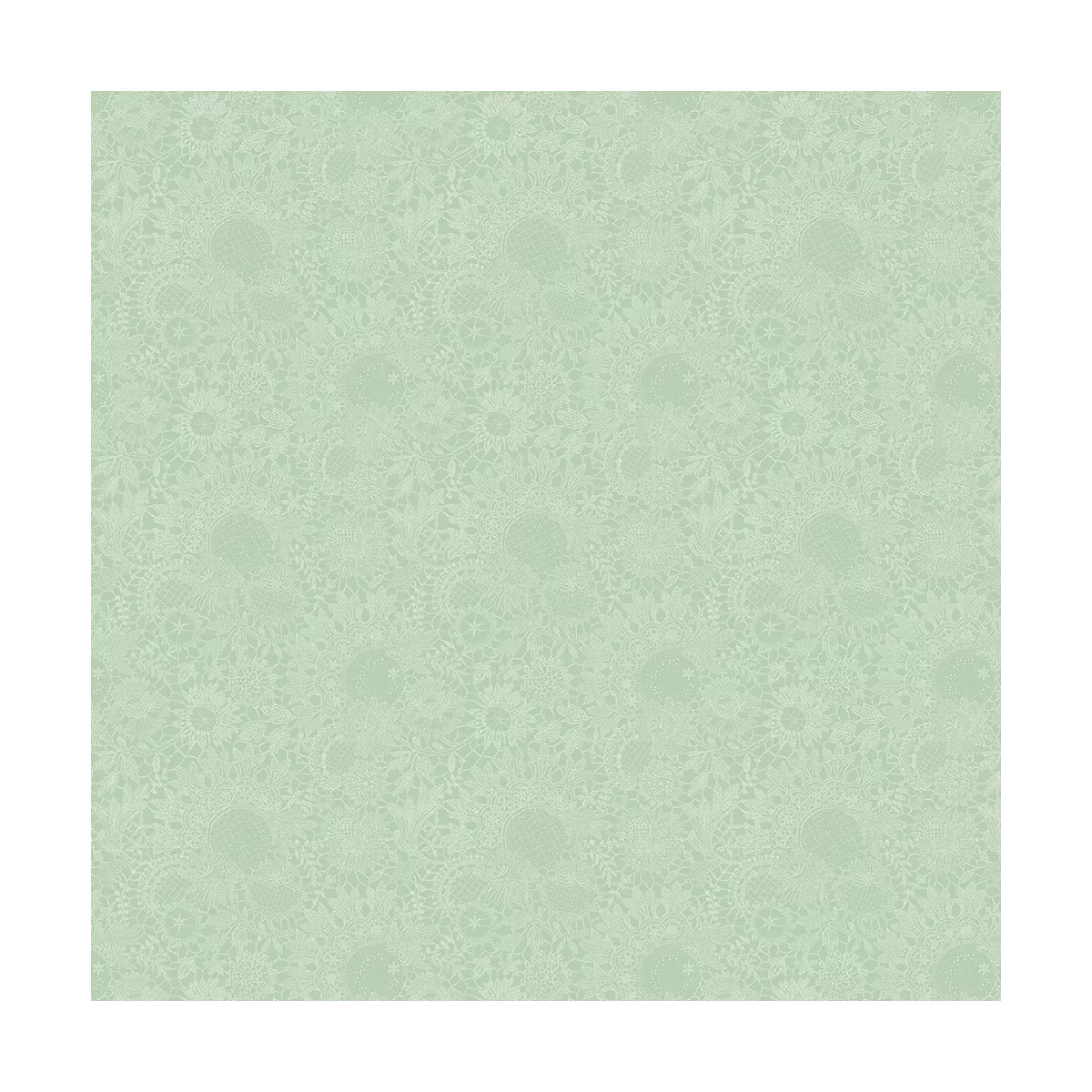 Garnier Thiebaut Linge De Table Pur Coton Vert Jade Modèle Mille Guipures Jade