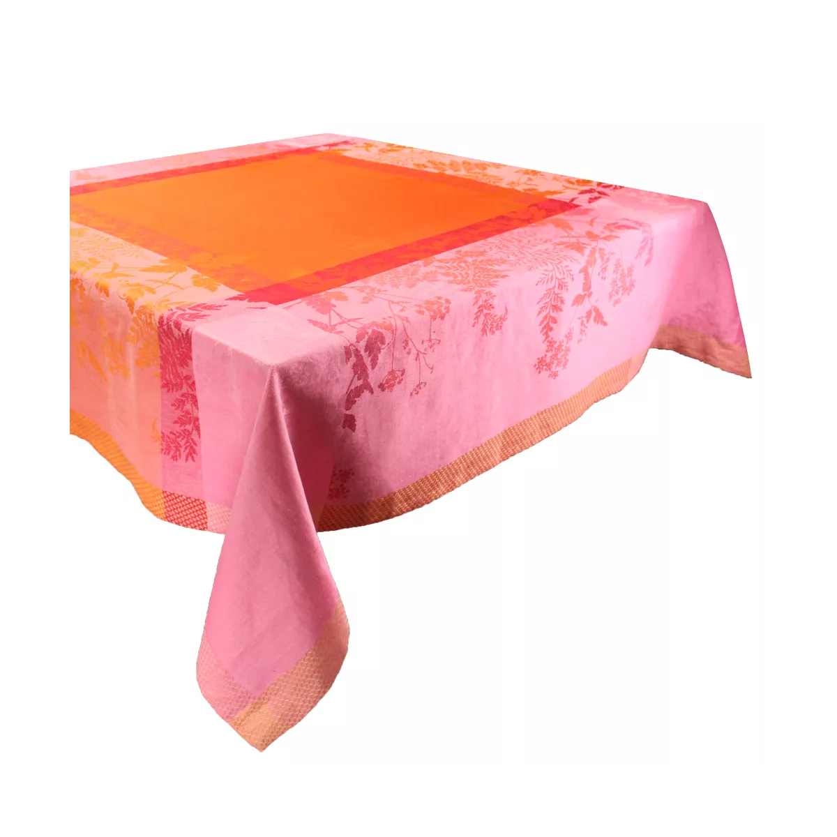 Garnier Thiebaut Linge De Table Pur Lin Rose Rose Modèle Ombelles Rose
