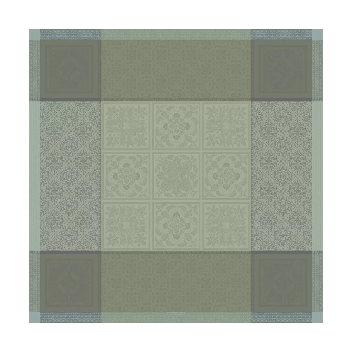 Garnier Thiebaut Linge De Table Pur Lin Vert Opaline Modèle Harmonie Opaline