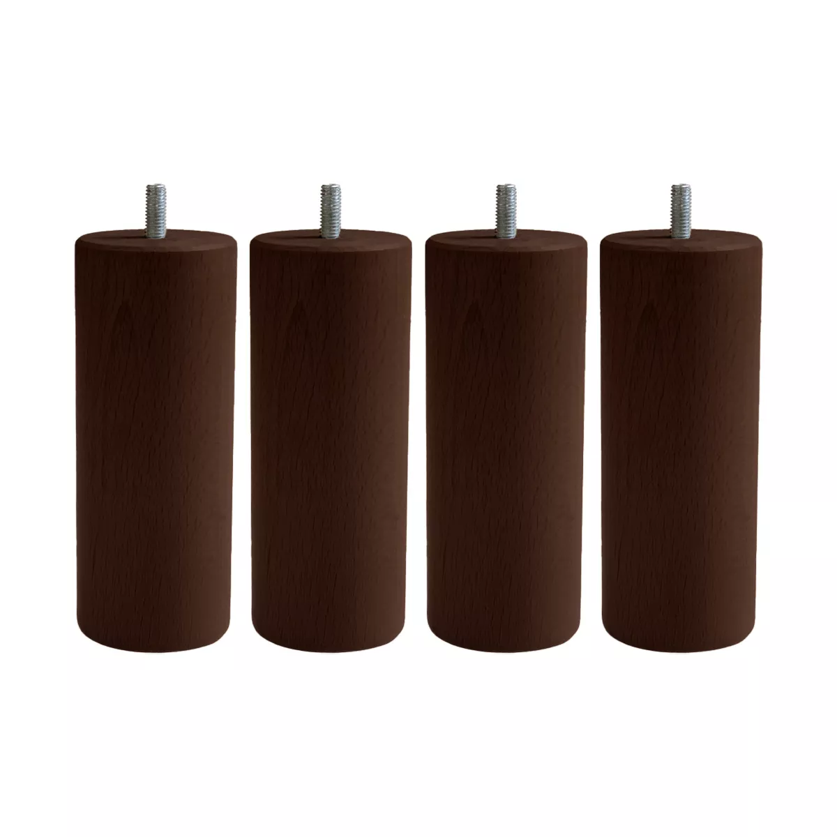 garnier thiebaut Lot 4 pieds de lit bois coloris brun wenge Olympe wenge