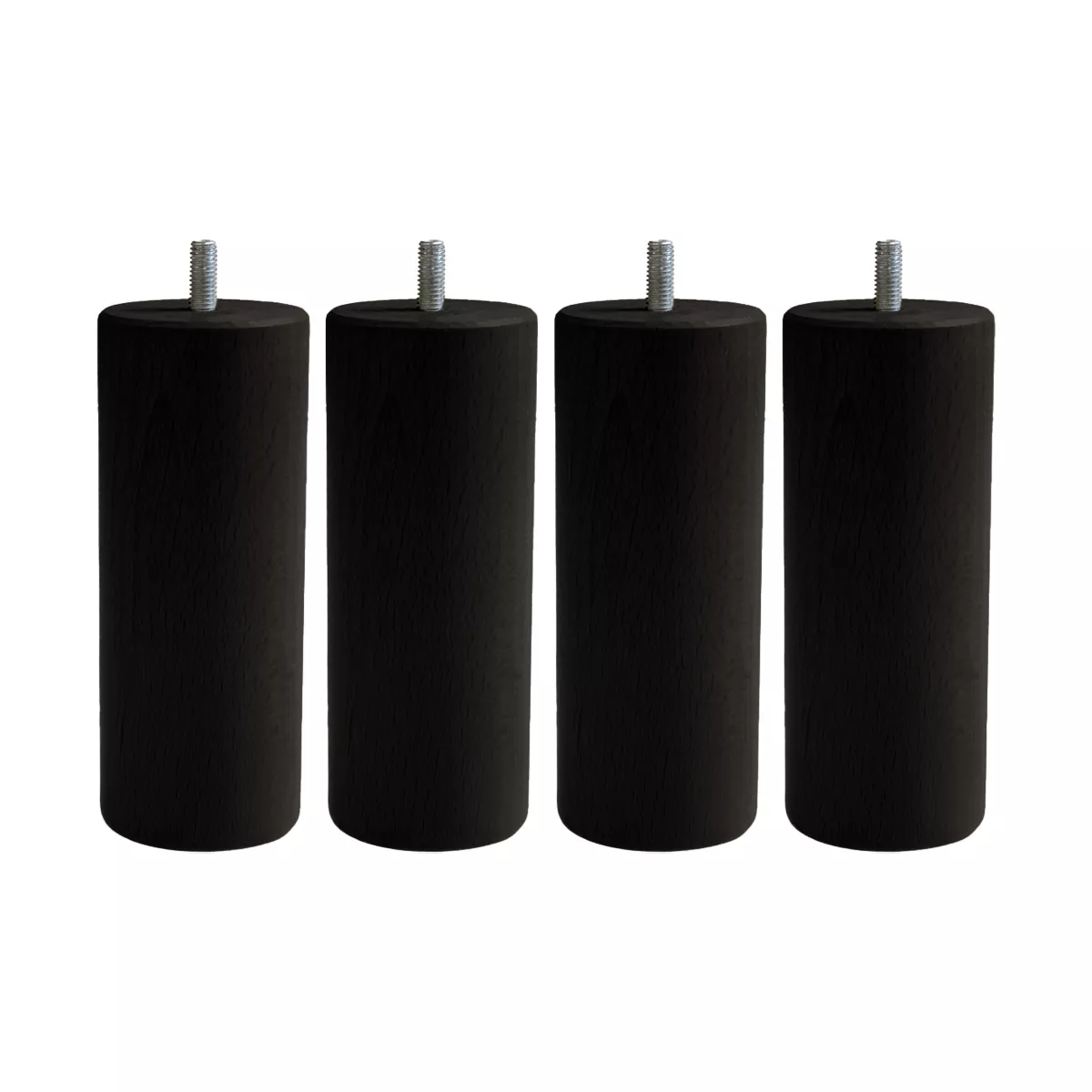 garnier thiebaut Lot 4 pieds de lit bois coloris noir noir Olympe noir