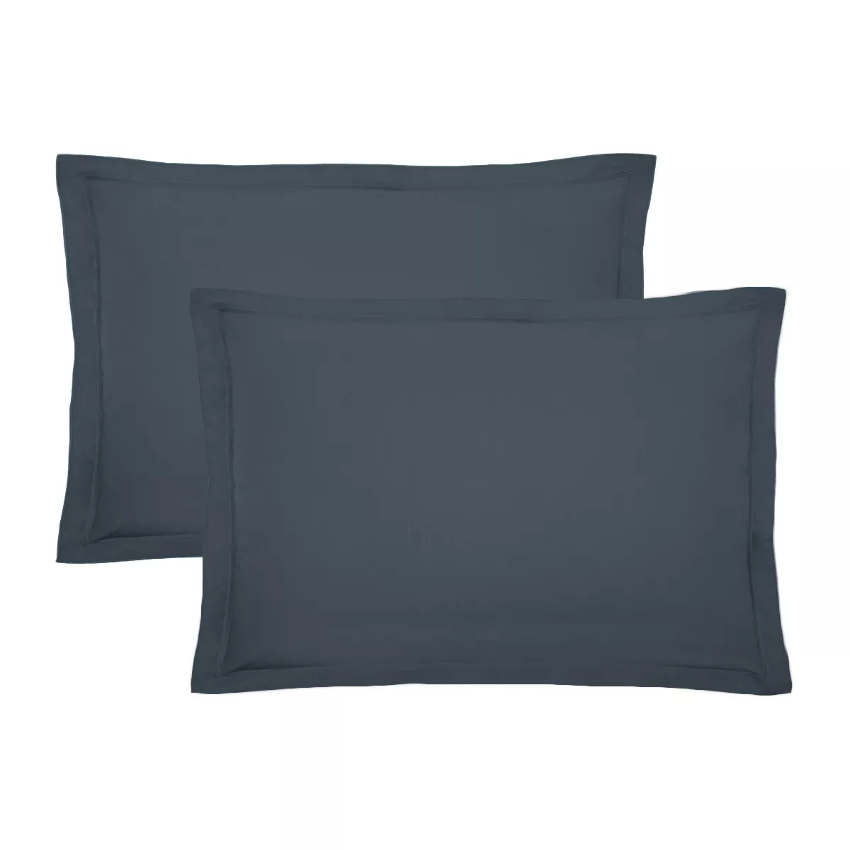 Garnier Thiebaut Lot De 2 Taies Percale De Coton 90 Fils/cm² Coloris Bleu Bleu Olana Bleu