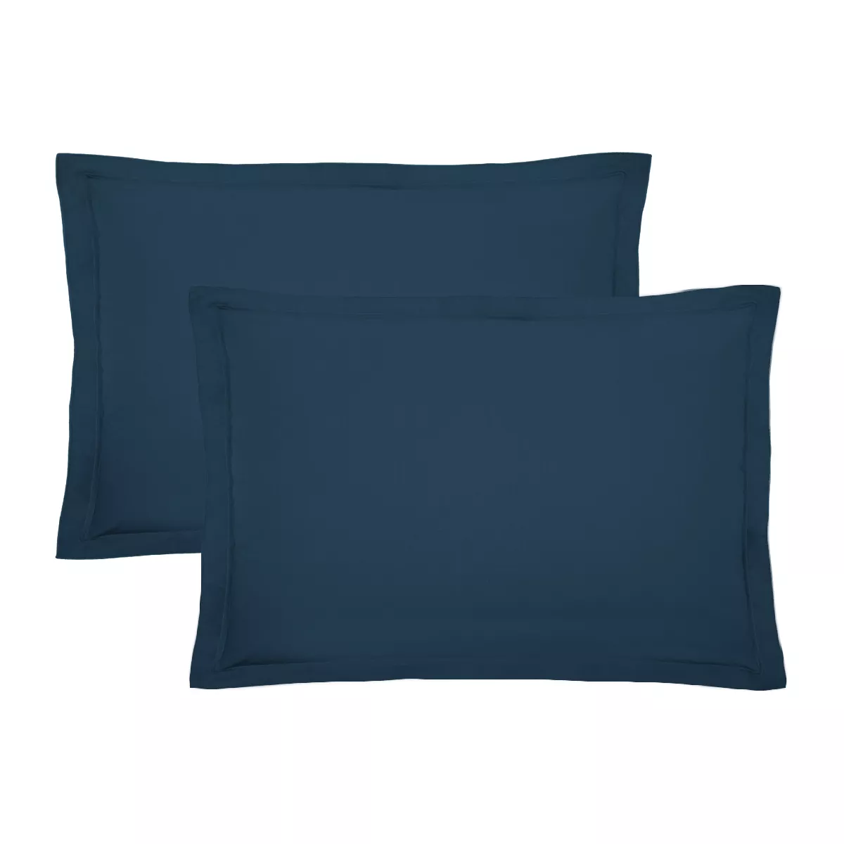 Garnier Thiebaut Lot De 2 Taies Percale De Coton 90 Fils/cm² Coloris Bleu Ocean Olana Ocean
