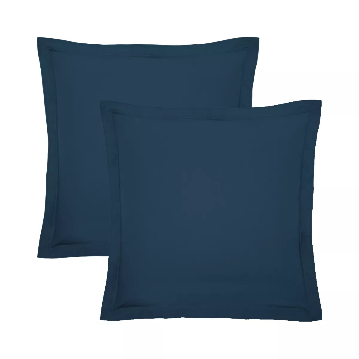 garnier thiebaut Lot de 2 taies percale de coton 90 fils/cm² coloris bleu ocean Olana ocean