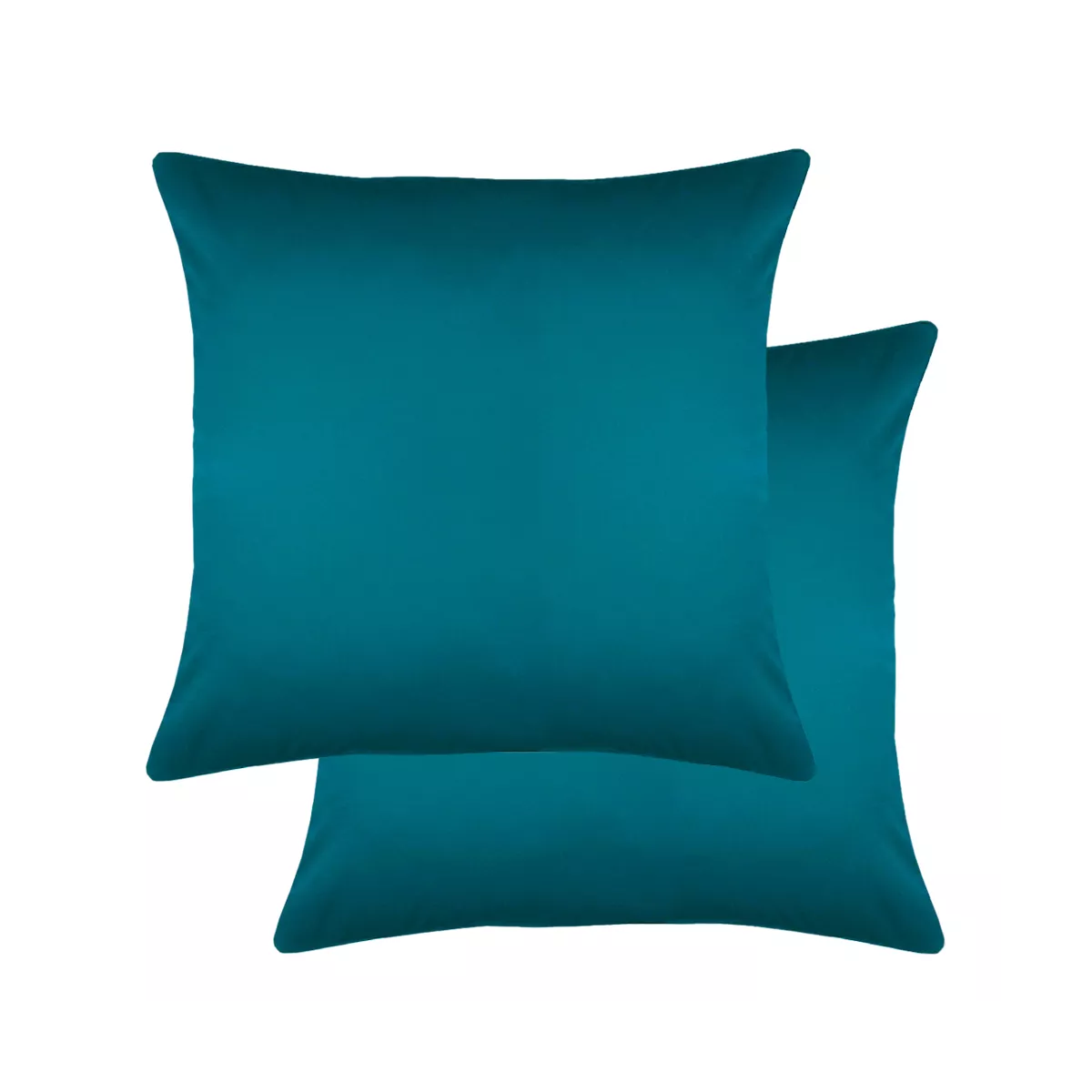 garnier thiebaut Lot de 2 taies satin de coton 120 fils/cm² coloris vert canard Ava uni canard