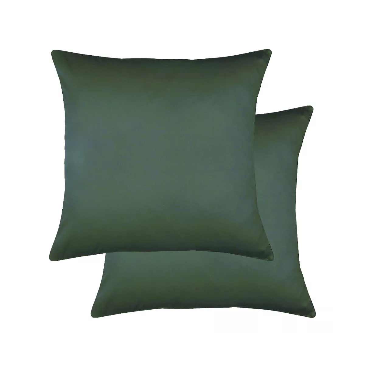garnier thiebaut Lot de 2 taies satin de coton 120 fils/cm² coloris vert sauge Ava uni sauge