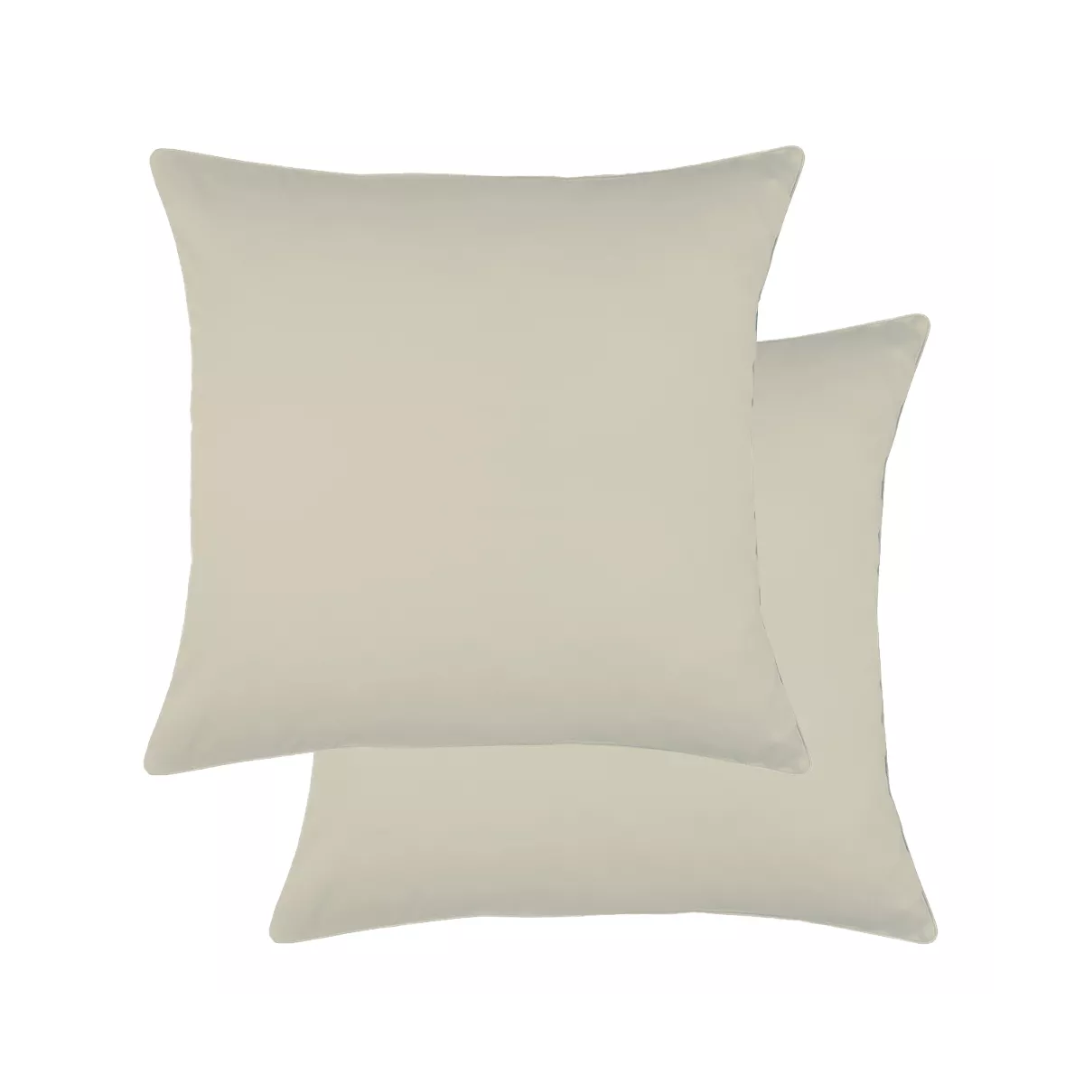 garnier thiebaut Lot de 2 taies satin de coton 120 fils/cm² coloris brun camel Ava uni camel